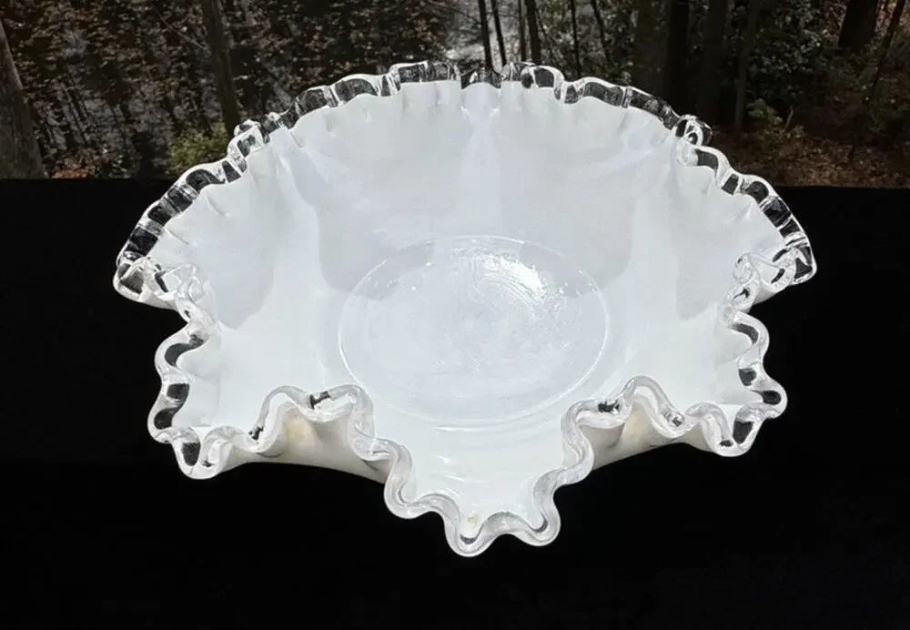 Vintage Fenton White Milk Art Glass 8